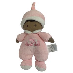 Ganz Baby Collection My First Doll Plush Rattle Pink Outfit - 9”
